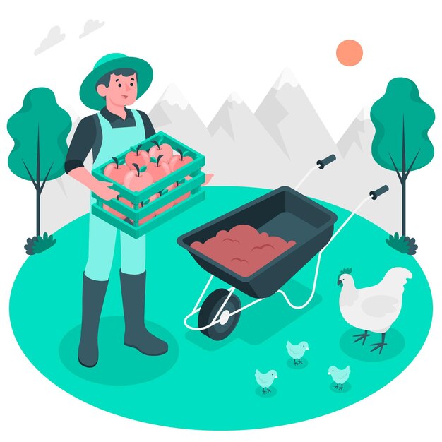 Free vector farmer concept illustration