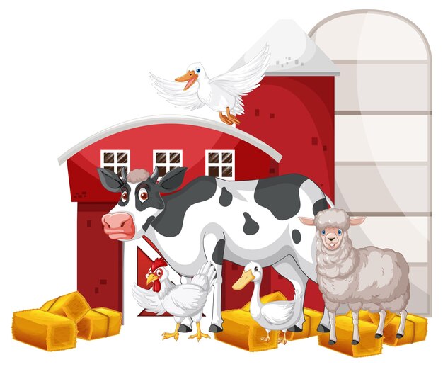 Farming theme with farm animals