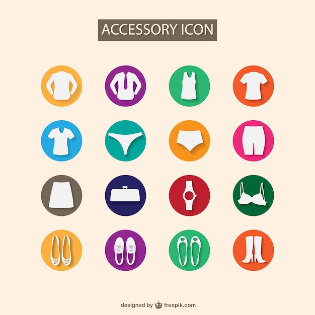 Free vector fashion accesories flat set