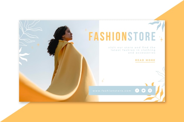 Free vector fashion banner blog