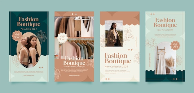 ファッションブティックのテンプレートデザイン