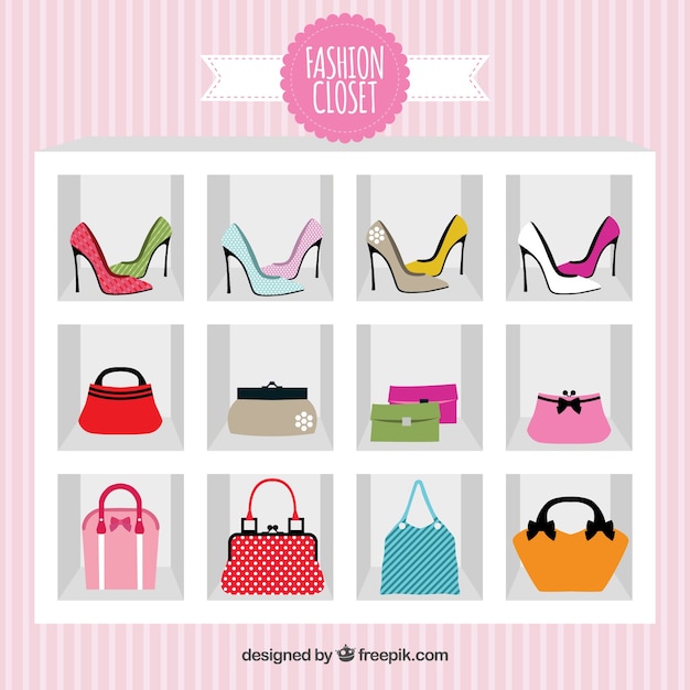 Free vector fashion closet