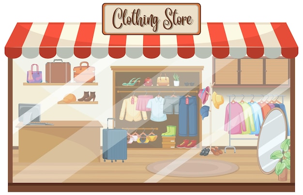 Fashion clothes store background