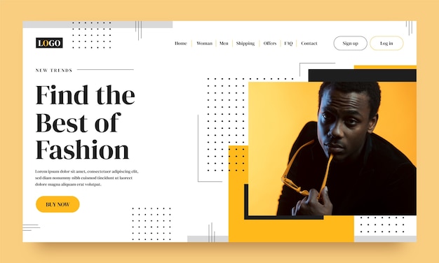 Fashion collection and style landing page template