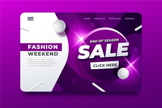 Fashion end of season sale landing page