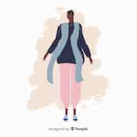 Free vector fashion illustration with male model