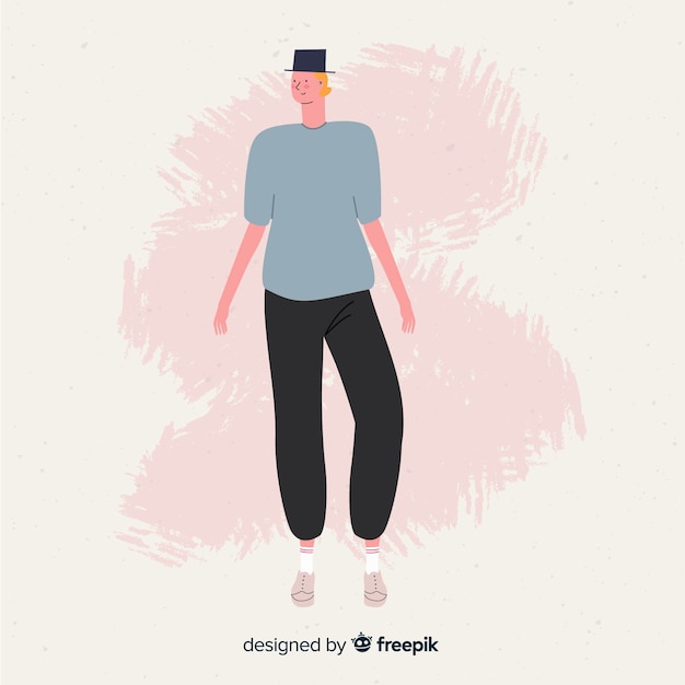 Free vector fashion illustration with male model