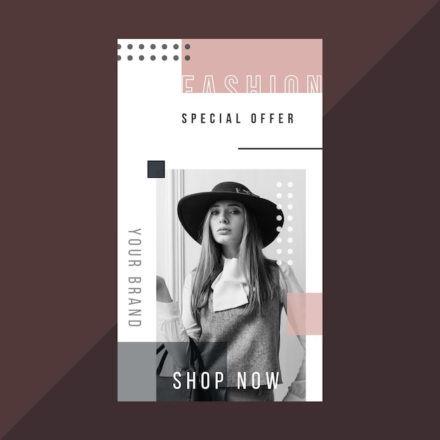 Free vector fashion instagram story template