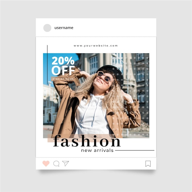 無料ベクター ファッションinstagramストーリー