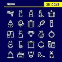 Free vector fashion line icons