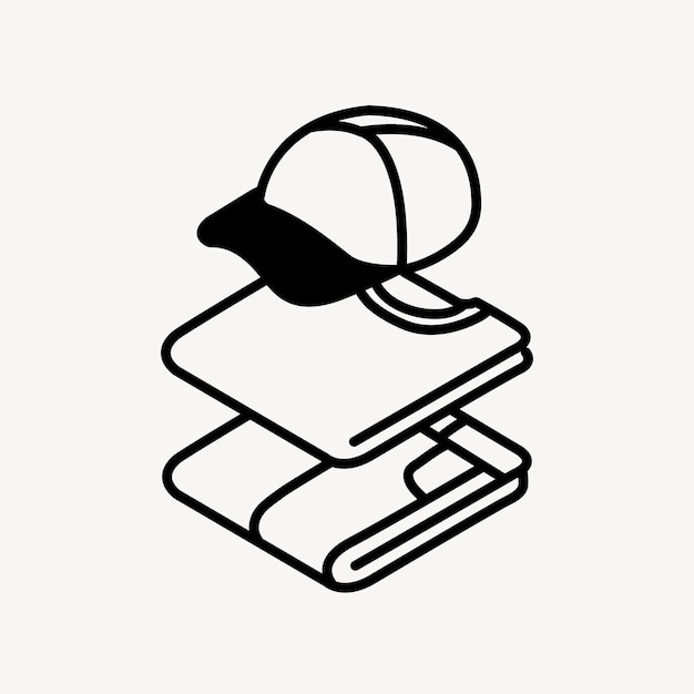 Бесплатное векторное изображение Наклейка с логотипом моды, бизнес-брендинг, черно-белый дизайн вектор