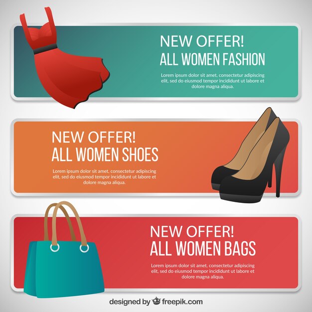 Fashion offer banners