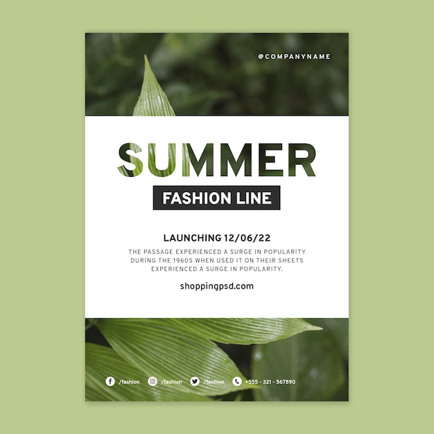 Poster dello shopping online di moda