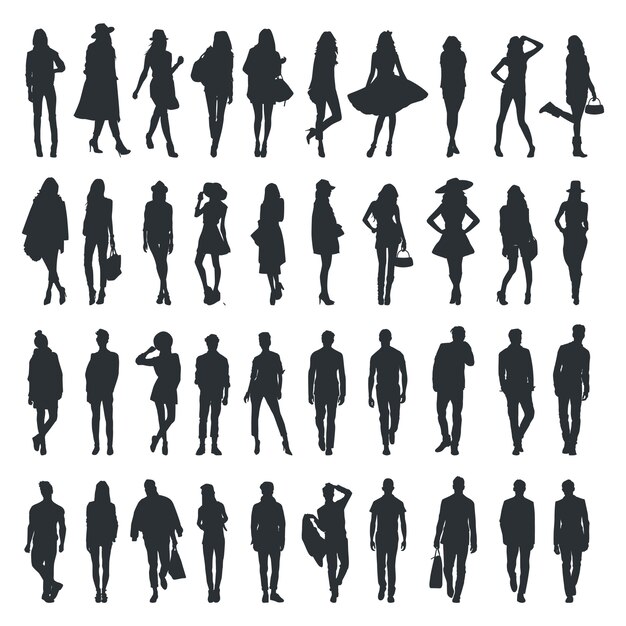 女性のシルエット 画像 無料のベクター ストックフォト Psd