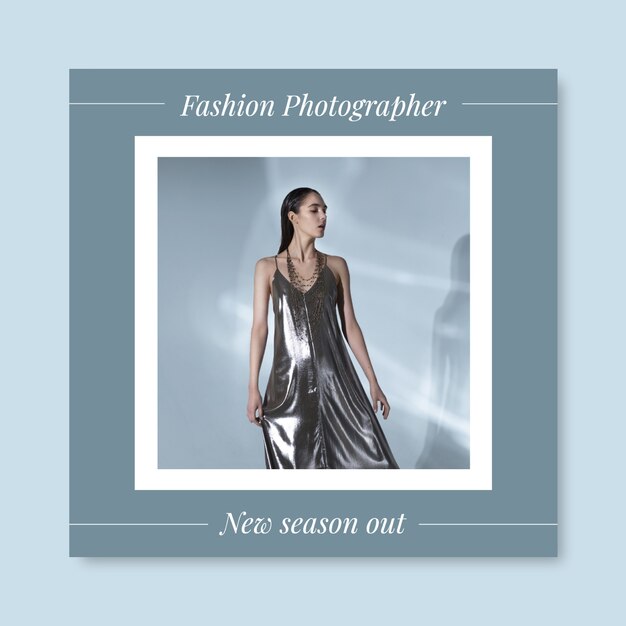 ファッション写真家facebook投稿テンプレートデザイン