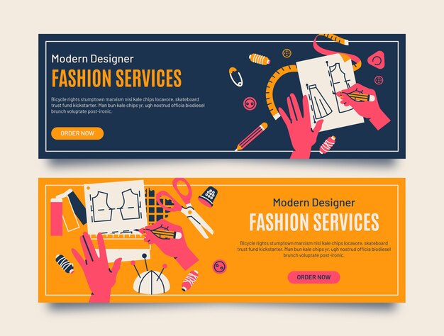 Fashion repair service banner design
