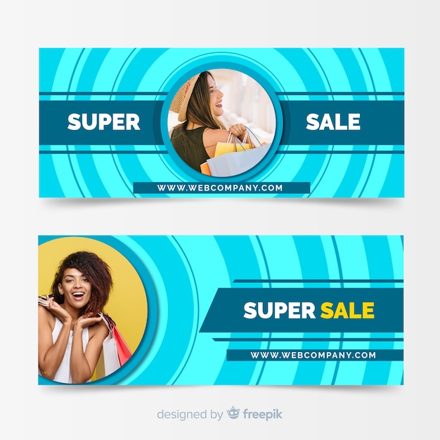 Free vector fashion sale banner collection