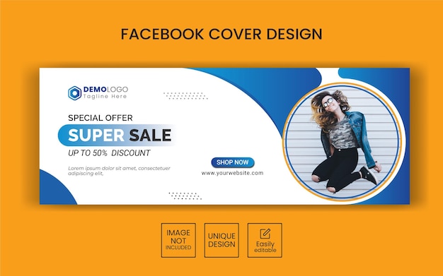 Рекламный баннер для социальных сетей, обложка facebook и веб-реклама