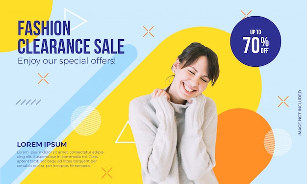 Fashion sale banner template