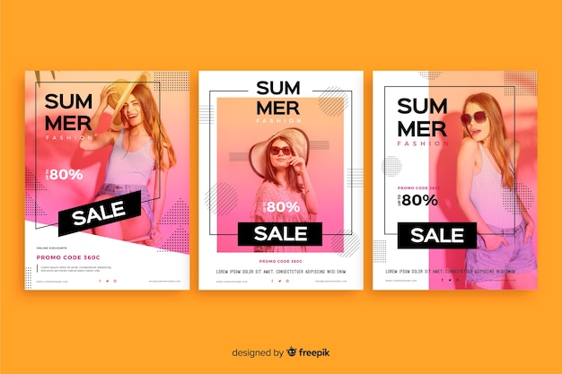 Free vector fashion sale banners