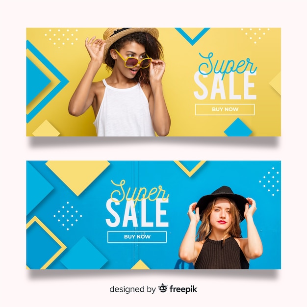 Free vector fashion sale banners