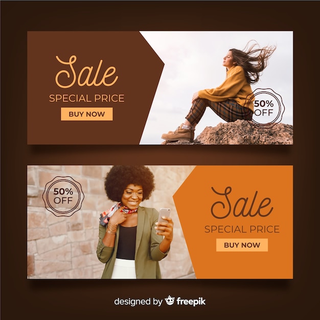 Free vector fashion sale banners