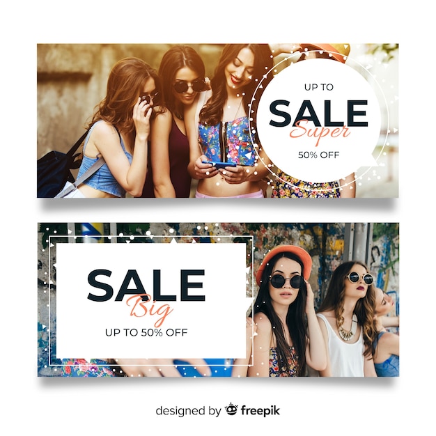 Free vector fashion sale banners