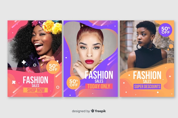 Free vector fashion sale banners