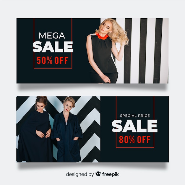 Free vector fashion sale banners