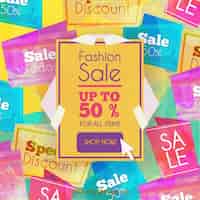 Free vector fashion sale discount background