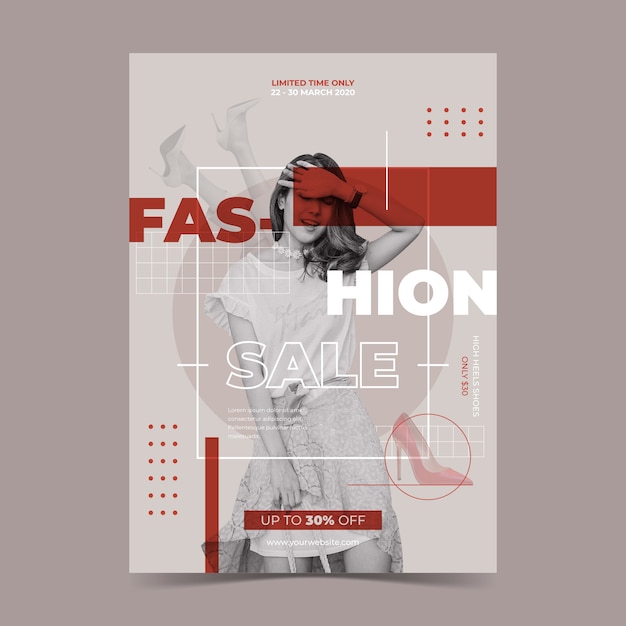 fashion sale discount template concept
