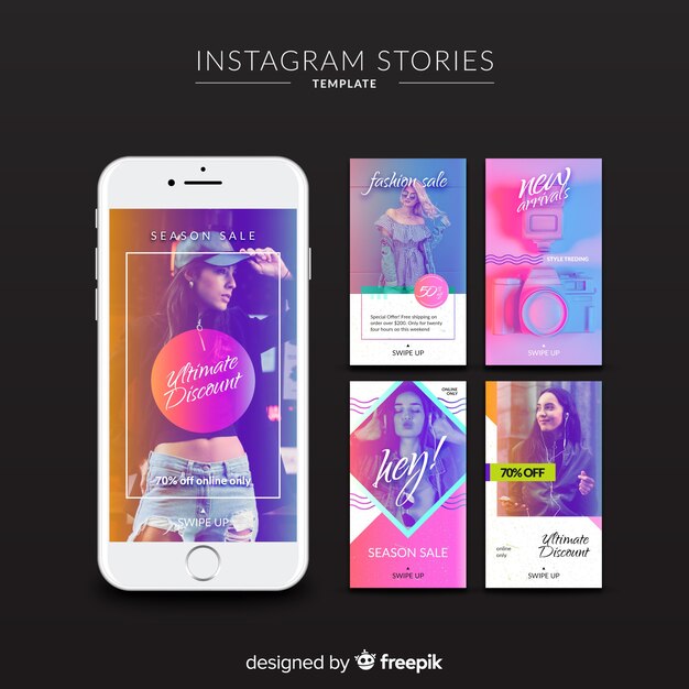 Модная распродажа коллекции рассказов instagram