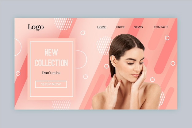 Vettore gratuito vendita di moda - concetto di landing page