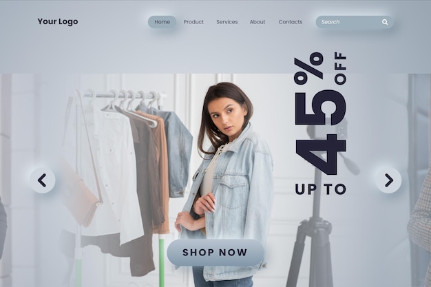 Fashion sale landing page template