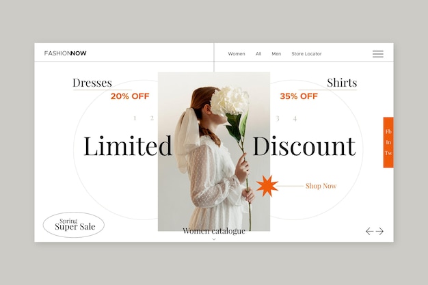 ファッションセールランディングページテンプレート
