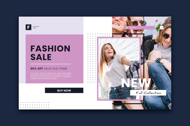 Fashion sale landing page template