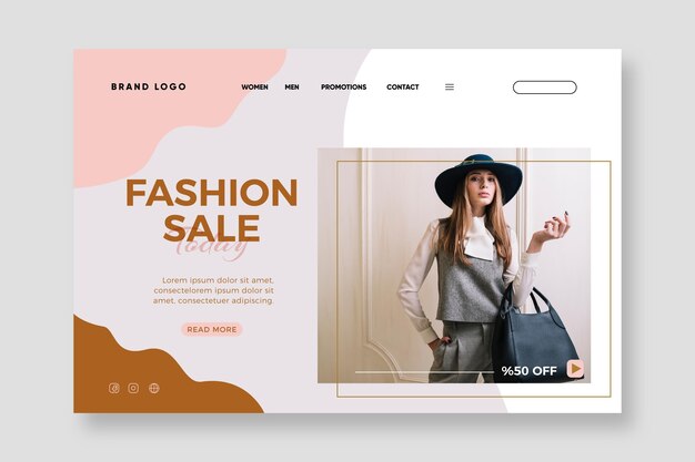 ファッションセールランディングページ