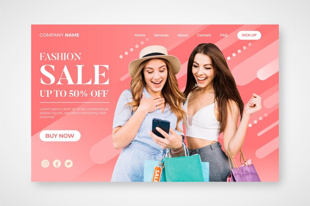 Fashion sale landing page