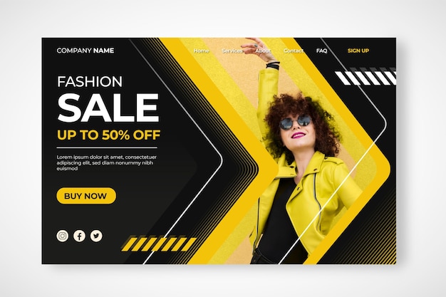 Fashion sale landing page