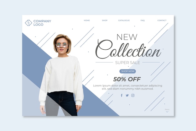 Fashion sale landing page