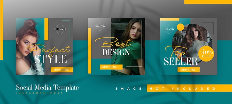 Free Vector fashion sale social media post templates