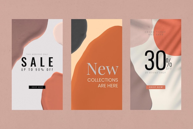 Fashion sale template collection vector