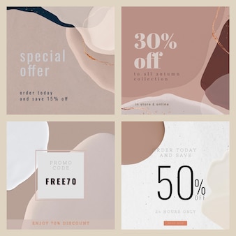 Fashion sale template collection
