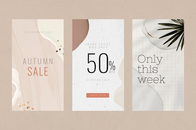 Fashion sale template collection