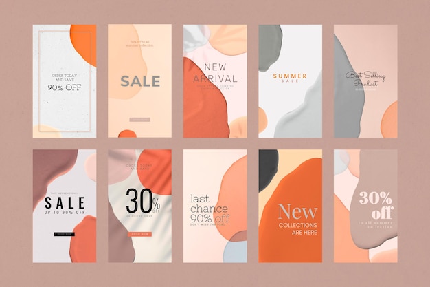 Fashion sale template collection