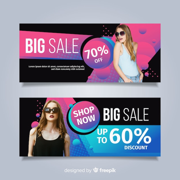 Free vector fashion sales banner