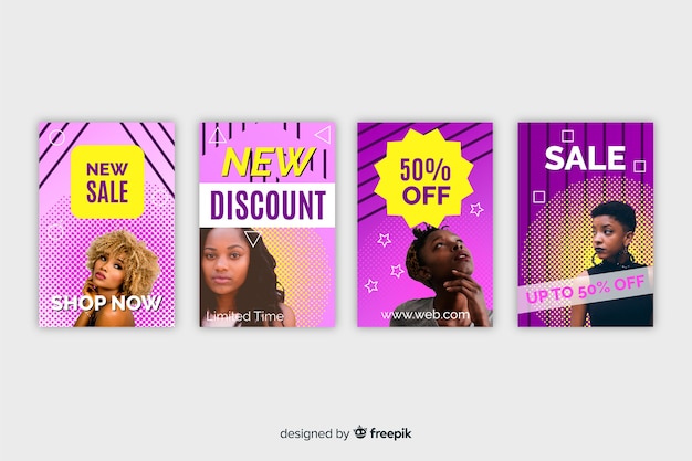 Free vector fashion sales banner