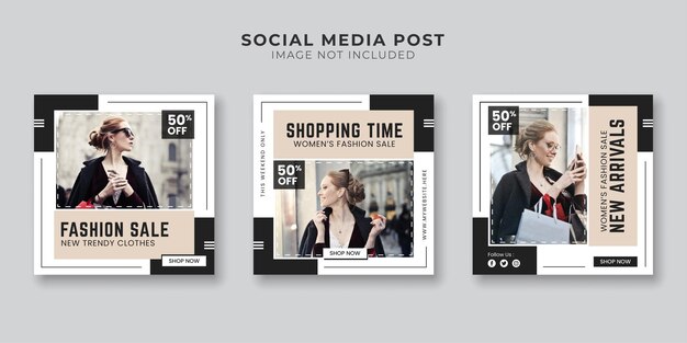 Fashion social media banner set