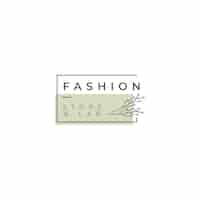 Free vector fashion store and lab logo template