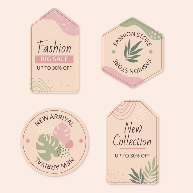 Fashion and style labels collection
